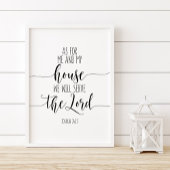 私と私の家については、 Joshua 24:15, Bible Verse ポスター