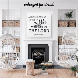 私と私の家についてJoshua 24:15 スクエア壁時計