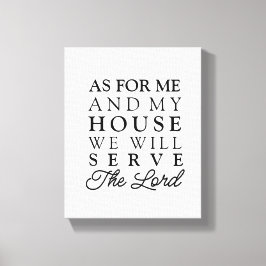 私と私の家についてJoshua 24:15 Bible Verse キャンバスプリント