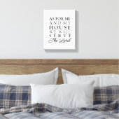 私と私の家についてJoshua 24:15 Bible Verse キャンバスプリント (インサイチュ (寝室))