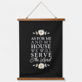 私と私の家についてJoshua 24:15 Bible Verse 吊り下げ型タペストリー (正面)