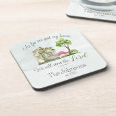 私と私の家のタイポグラフィのための聖書の詩 コースター (左側)