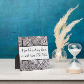 私と私の家のテーブルの上にイーゼルのプラーク フォトプラーク (インサイチュ)