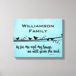 私と私の家のバイブルの聖句 キャンバスプリント