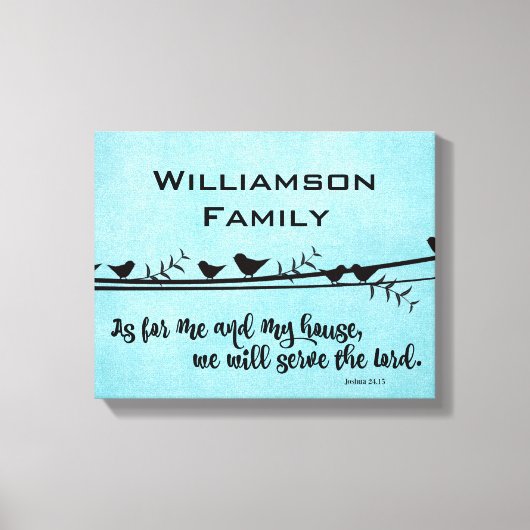私と私の家のバイブルの聖句 キャンバスプリント (正面)