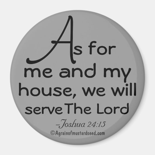 私と私の家のバイブル引用文 マグネット (正面)