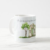 私と私の家の水の色のための聖書の詩 コーヒーマグカップ (正面左)