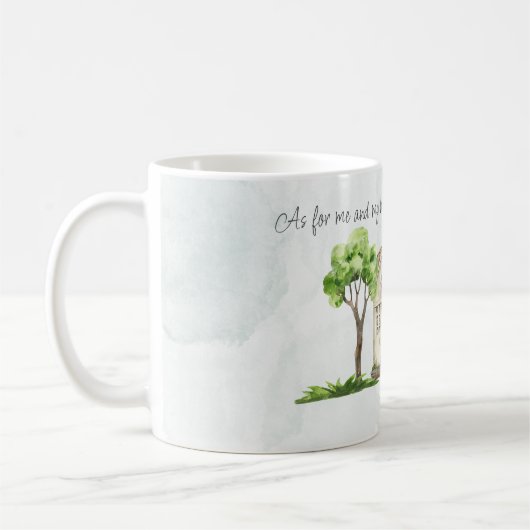 私と私の家の水の色のための聖書の詩 コーヒーマグカップ (左)