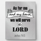 私と私の家の聖書の一節について フォトプラーク (正面)