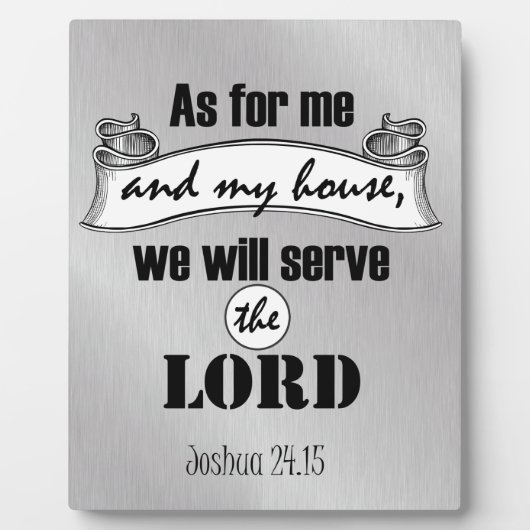 私と私の家の聖書の一節について フォトプラーク (正面)
