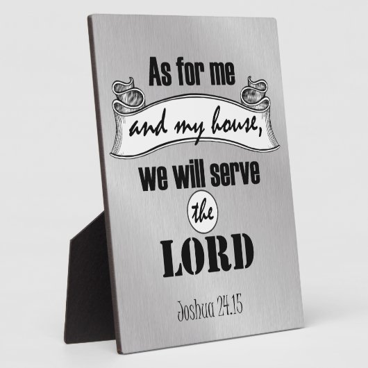 私と私の家の聖書の一節について フォトプラーク (側面)