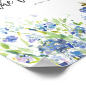 私と私の家の青いモダンフローラは ポスター (角)