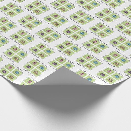 私と私の家は主の引っ越し祝いパーティーに仕える ラッピングペーパー (角)