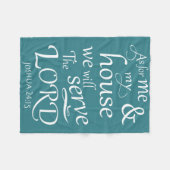 私と私の家は…ジョシュア24:15 フリースブランケット (正面(横))