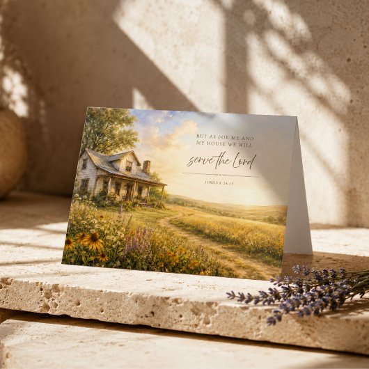 私と私の家 | ヨシュア記24章15節 聖書 カード