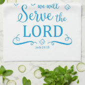 「私と私の家」台所用タオル (青) キッチンタオル (折り畳み)