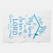 「私と私の家」台所用タオル (青) キッチンタオル (横)