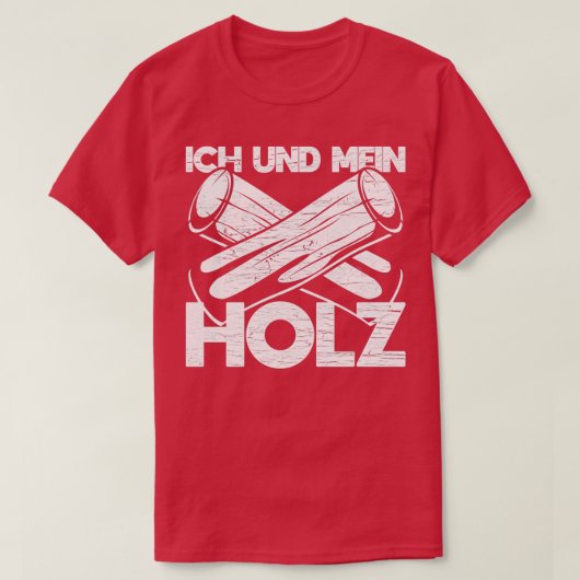 私と私の木のシャツの木工 Tシャツ (デザイン正面)