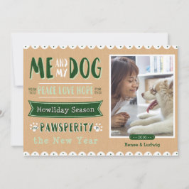 私と私の犬5x7クリスマスカード シーズンカード