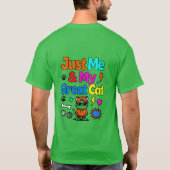 私と私の素敵な猫デザイン Tシャツ (裏面)