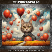 私と私の非現実的な月曜日は風船の猫として 薄葉紙