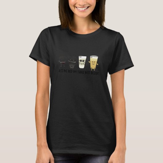 私と私の3つの最高のブレンドコーヒー 友情 Tシャツ (正面)