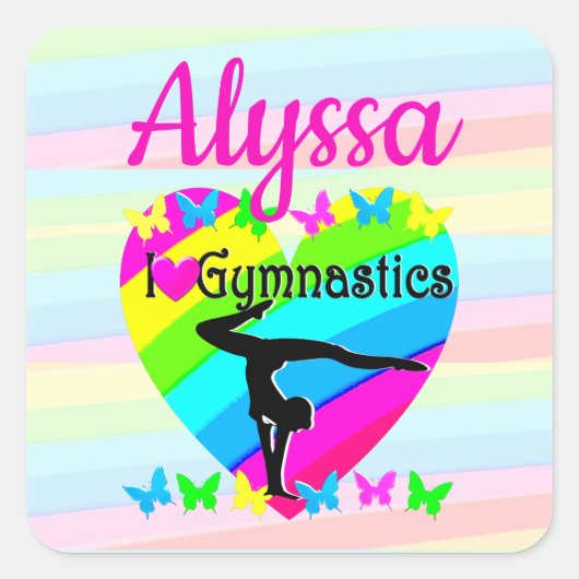 私と私はカラフル体操が大好き スクエアシール (正面)