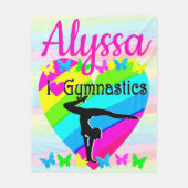 私と私はカラフル体操が大好き フリースブランケット (正面)