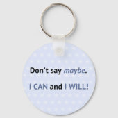 私と私は青い感動的引用文 キーホルダー (正面)