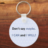 私と私は青い感動的引用文 キーホルダー (正面)