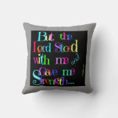 私と立つ聖なる書物、経典の枕主; 色及び灰色 クッション (裏面)