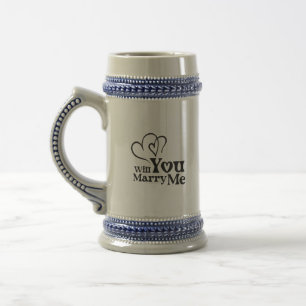 私と結婚しておもしろいく結婚か ビールジョッキ