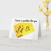 **私と結婚してください**プロポーザルカード カード (黄色い花)