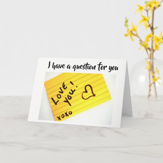 **私と結婚してください**プロポーザルカード カード (黄色い花)