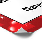 私と結婚してくれないか赤いハートポスター ポスター (角)