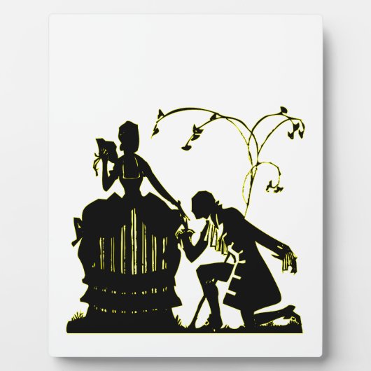 「私と結婚してくれない？」 シルエット フォトプラーク (正面)