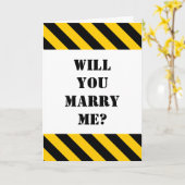 「私と結婚してくれない？」 +ブラックとイエローのストライプ カード (黄色い花)