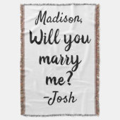 私と結婚してくれますか サイン ウェディング プロポーズ 装飾 スローブランケット (正面縦)