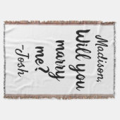 私と結婚してくれますか サイン ウェディング プロポーズ 装飾 スローブランケット (正面)