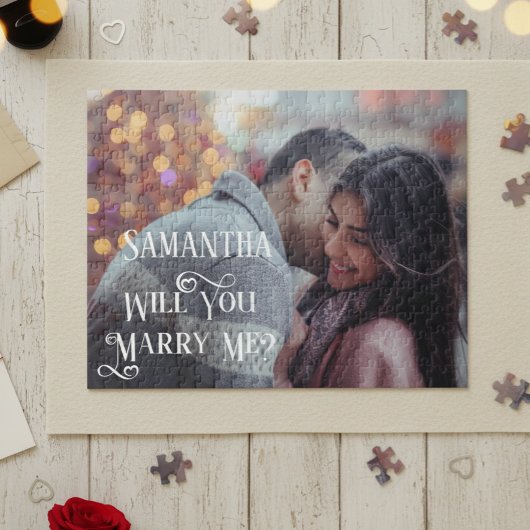 私と結婚してくれますか プロポーズ 写真 パーソナライズ ジグソーパズル
