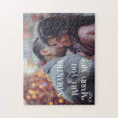 私と結婚してくれますか プロポーズ 写真 パーソナライズ ジグソーパズル (縦)