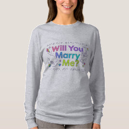 「私と結婚してくれますか?」プロポーズ Tシャツ