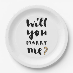 私と結婚してくれますか ペーパープレート