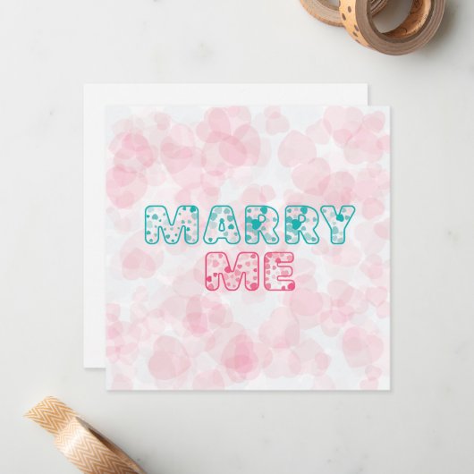 私と結婚してくれますか？愛する人 ノートカード (正面/裏面インサイチュ)