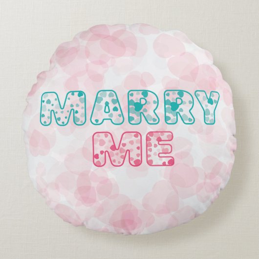 私と結婚してくれますか?私の愛しい人 ラウンドクッション (正面)