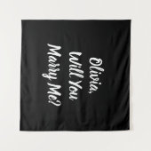 私と結婚してくれますか | 結婚の申し込み タペストリー (正面(横))