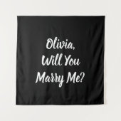 私と結婚してくれますか | 結婚の申し込み タペストリー (正面)