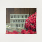 私と結婚してくれますか？ 結婚の申し込み タペストリー (正面(横))