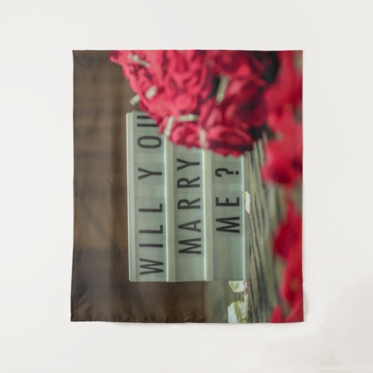 私と結婚してくれますか？ 結婚の申し込み タペストリー (正面)