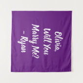 私と結婚してくれますか | 結婚の申し込み タペストリー (正面(横))